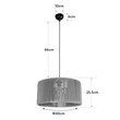 GloboStar® KYCLOS 203-0047 Boho Κρεμαστό Φωτιστικό Καπέλο Μονόφωτο 1 x E27 IP20 Καφέ Rattan - M40 x Π40 x Υ25.5cm