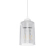 GloboStar® TORUS 203-0064 Μοντέρνο Κρεμαστό Φωτιστικό Καμπάνα Μονόφωτο 1 x E27 IP20 Λευκό Πλαστικό - Μ10.5 x Π10.5 x Υ18.5cm