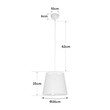 GloboStar® CONEY 203-0071 Μοντέρνο Κρεμαστό Φωτιστικό Καπέλο Μονόφωτο 1 x E27 IP20 Mπεζ Διάτρητο Ύφασμα - Μ26 x Π26 x Υ25cm