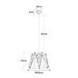 GloboStar® JUTE 203-0092 Μοντέρνο Κρεμαστό Φωτιστικό Σχοινί Μονόφωτο 1 x E27 IP20 Μπεζ Πλαστικό με Μπεζ Σχοινί - Μ30 x Π30 x Υ23cm