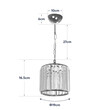 GloboStar® GLAMOROUS 203-0093 Κλασικό Κρεμαστό Φωτιστικό Κρύσταλλα Μονόφωτο 1 x E27 IP20 Χρυσό Μέταλλο με Διάφανο Κρύσταλλο - Μ19 x Π19 x Υ16.5cm