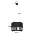 GloboStar® ZYKLUS 203-0102 Μοντέρνο Κρεμαστό Φωτιστικό Καπέλο Μονόφωτο 1 x E27 IP20 Γκρί & Καφέ Πλασικό - Μ36 x Π36 x Υ25cm