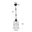 GloboStar® TALAH 203-0009 Vintage Κρεμαστό Φωτιστικό Σχοινί Μονόφωτο 1 x E27 IP20 Μαύρο Μέταλλο με Μπεζ Σχοινί - Μ15.5 x Π15.5 x Υ30cm