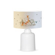 GloboStar® GIRAFFE 204-0026 Παιδικό Eπιτραπέζιο Φωτιστικό Πορτατίφ Μονόφωτο 1 x E27 IP20 Πολύχρωμο Ύφασμα με Λευκό Πλαστικό - Μ24 x Π24 x Υ32cm