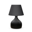 GloboStar® MICKEY 204-0059 Μοντέρνο Eπιτραπέζιο Φωτιστικό Πορτατίφ Μονόφωτο 1 x E27 IP20 Μαύρο Μέταλλο με Μαύρο Ύφασμα - Μ22 x Π22 x Υ30cm