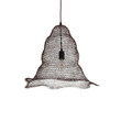 GloboStar® KENTUCKY 01890 Vintage Κρεμαστό Φωτιστικό Πλέγμα Μονόφωτο 1 x E27 IP20 Καφέ Μέταλλο - Μ50 x Π50 x Υ48cm