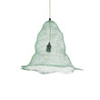 GloboStar® KENTUCKY 01891 Vintage Κρεμαστό Φωτιστικό Πλέγμα Μονόφωτο 1 x E27 IP20 Τιρκουάζ Μέταλλο - Μ50 x Π50 x Υ48cm