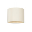 GloboStar® BLAZE 203-0106 Μοντέρνο Κρεμαστό Φωτιστικό Καπέλο Μονόφωτο 1 x E27 IP20 Μπεζ Ύφασμα - Μ22 x Π22 x Υ20cm