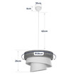GloboStar® SIERA 203-0169 Μοντέρνο Κρεμαστό Φωτιστικό Καπέλο Μονόφωτο 1 x E27 IP20 Καφέ & Μπεζ Ύφασμα - Μ38 x Π38 x Υ95cm