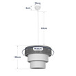 GloboStar® LEVEL 203-0172 Μοντέρνο Κρεμαστό Φωτιστικό Καπέλο Μονόφωτο 1 x E27 IP20 Καφέ & Μπεζ Ύφασμα - Μ38 x Π38 x Υ30cm