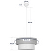 GloboStar® LIVI 203-0175 Μοντέρνο Κρεμαστό Φωτιστικό Καπέλο Μονόφωτο 1 x E27 IP20 Καφέ & Λευκό Ύφασμα - Μ38 x Π38 x Υ95cm