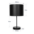 GloboStar® WIZ 203-0179 Μοντέρνο Επιτραπέζιο Φωτιστικό Πορτατίφ Μονόφωτο 1 x E27 IP20 Ασημί Μέταλλο με Γκρι Ύφασμα - Μ22 x Π22 x Υ36.5cm