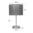 GloboStar® WIZ 203-0181 Μοντέρνο Επιτραπέζιο Φωτιστικό Πορτατίφ Μονόφωτο 1 x E27 IP20 Χρυσο Μέταλλο με Καφέ & Μπεζ Διάτρητο Ύφασμα - Μ22 x Π22 x Υ36.5cm