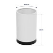 GloboStar® CYLINDER 203-0183 Μοντέρνο Επιτραπέζιο Φωτιστικό Πορτατίφ Μονόφωτο 1 x E27 IP20 Μαύρο Μέταλλο με Λευκό Υφασμα - Μ14 x Π14 x Υ21cm