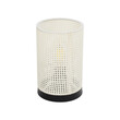 GloboStar® CYLINDER 203-0184 Μοντέρνο Επιτραπέζιο Φωτιστικό Πορτατίφ Μονόφωτο 1 x E27 IP20 Μαύρο Μέταλλο με Λευκό Πλαστικό - Μ14 x Π14 x Υ21cm