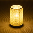GloboStar® CYLINDER 203-0184 Μοντέρνο Επιτραπέζιο Φωτιστικό Πορτατίφ Μονόφωτο 1 x E27 IP20 Μαύρο Μέταλλο με Λευκό Πλαστικό - Μ14 x Π14 x Υ21cm