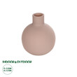 GloboStar® Artificial Garden OAHU 21277 Διακοσμητικό Κεραμικό Βάζo Ροζ Π10 x Μ10 x Υ12cm