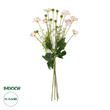 GloboStar® Artificial Garden PINK CANAION FLOWER BOUQUET 21327 Τεχνητό Διακοσμητικό Μπουκέτο Ροζ Κάννα Y60cm