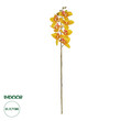 GloboStar® Artificial Garden YELLOW RED ORCHID BRANCH 21410 Τεχνητό Διακοσμητικό Κλαδί Κίτρινη Ορχιδέα Y70cm