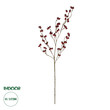 GloboStar® Artificial Garden RED HOLLY BERRIES FRUIT BRANCH 21428 Τεχνητό Διακοσμητικό Κλαδί Κόκκινο Γκί Y102cm
