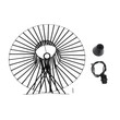 GloboStar® LUMINOVA 61464 Μοντέρνο Κρεμαστό Φωτιστικό Πλέγμα Μονόφωτο 1 x E27 IP20 Μαύρο Σχοινί με Μαύρο Σύρμα - Μ65 x Π65 x Υ25cm
