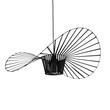 GloboStar® LUMINOVA 61466 Μοντέρνο Κρεμαστό Φωτιστικό Πλέγμα Μονόφωτο 1 x E27 IP20 Μαύρο Σχοινί με Μαύρο Σύρμα - Μ80 x Π80 x Υ30cm