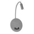 GloboStar® GOOSE 61694 Φωτιστικό Τοίχου - Απλίκα LED 6W 600lm 36° AC 220-240V IP20  - Reading Light & 360° Κρυφός Φωτισμός - Φορτιστής USB 3A - Θερμό Λευκό 2700K Γκρι Αλουμίνιο - Μ15.5 x Π22.5 x Υ30cm - 5 Xρόνια Εγγύηση