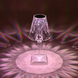 GLOBOSTAR® CRYSTAL 62042 Μοντέρνο Επιτραπέζιο Φωτιστικό Πορτατίφ LED 1W 100lm 360° DC 5V USB-C με Επαναφορτιζόμενη Μπαταρία Li-ion 3.7V 1600mAh IP44 Πολύχρωμο RGBW με Χειριστήριο Dimmable - Sanan SMD Chip - Διάφανο Πλαστικό - Μ11.5 x Π11.5 x Υ25.5cm - 3 Χρόνια Εγγύηση