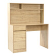 Γραφείο εργασίας Secreta pakoworld με ράφι σε oak απόχρωση 110x50x135εκ