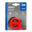 L5957.0 ΜΕΤΡΟΤΑΙΝΙΑ ΑΥΤΟΜΑΤΗ COMPACT 3m x16mm ΚΟΚΚΙΝΗ ΜΕ ΚΛΙΠ ΖΩΝΗΣ LAMPA - 1 ΤΕΜ.