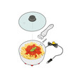 L9712.2 ΚΑΤΣΑΡΟΛΑΚΙ ΗΛΕΚΤΡΙΚΟ ELECTRIC SAUCEPAN 12V 170W 13A Φ18cm 1,9Lt ΜΕ ΦΙΣ ΑΝΑΠΤΗΡΑ LAMPA - 1 ΤΕΜ.