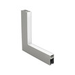 GLOBOSTAR® ALP-CORNER-IN90 LUMILINE 61771 Επιφανειακό / Κρεμαστό Προφίλ Αλουμινίου Γωνία με Λευκό Γαλακτερό Πατητό Κάλυμμα για Ταινίες LED IP20 - Γκρι Ανθρακί Ματ - Μ30 x Π3.5 x Υ7cm