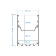 GLOBOSTAR® ALP-CORNER-IN90 BRIGHTRAIL 61780 Επιφανειακό / Κρεμαστό Προφίλ Αλουμινίου Γωνία με Λευκό Γαλακτερό Πατητό Κάλυμμα για Ταινίες LED IP20 - Λευκό Ματ - Μ30 x Π5 x Υ7.5cm