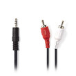 NEDIS CAGP22200BK100 Stereo Audio Cable 3.5 mm Male-2xRCA Male 10m Black