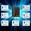 GEMBIRD 6-PORT 75W GaN USB FAST C HARGER BLACK