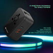 LAMTECH UNIVERSAL POWER TRAVEL ADAPTER 2XUSB 1XTYPE-C 20W BLACK