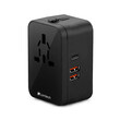 LAMTECH UNIVERSAL POWER TRAVEL ADAPTER 2XUSB 1XTYPE-C 20W BLACK