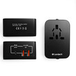 LAMTECH UNIVERSAL POWER TRAVEL ADAPTER 2XUSB 1XTYPE-C 20W BLACK