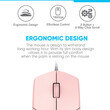 ALCATROZ USB HR OPTICAL MOUSE 1600CPI ASIC ONE PEACH
