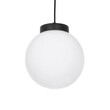 GLOBOSTAR® AGROS 61591 Κρεμαστό Φωτιστικό Οροφής Κήπου με Ντουί 1 x E27 AC 220-240V Αδιάβροχο IP65 - Λευκό & Μάυρο - Μ20 x Π20 x Υ22cm