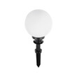 GLOBOSTAR® AGROS 61593 Φωτιστικό Κήπου / Καρφωτό με Ντουί 1 x E27 AC 220-240V Αδιάβροχο IP65 - Λευκό & Μάυρο - Μ20 x Π20 x Υ54cm