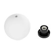 GLOBOSTAR® AGROS 61594 Φωτιστικό Κήπου με Ντουί 1 x E27 AC 220-240V Αδιάβροχο IP65 - Λευκό & Μάυρο - Μ20 x Π20 x Υ22cm