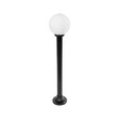 GLOBOSTAR® AGROS 61596 Φωτιστικό Κολωνάκι Κήπου με Ντουί 1 x E27 AC 220-240V Αδιάβροχο IP65 - Λευκό & Μάυρο - Μ20 x Π20 x Υ100cm
