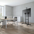 GEMBIRD HEIGHT ADJUSTABLE TV FLOOR STAND WITH CASTER WHEELS 60' - 100'