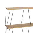 Βοηθητικό τραπέζι-ραφιέρα Tars pakoworld oak-μαύρο 80x30x69.2εκ