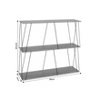 Βοηθητικό τραπέζι-ραφιέρα Tars pakoworld oak-μαύρο 80x30x69.2εκ