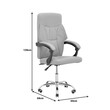 Καρέκλα γραφείου διευθυντή Glorin pakoworld μπεζ pu 60x68x128εκ