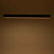 Φωτιστικό οροφής Rafmole pakoworld led μαύρο μέταλλο-ξύλο 120x7.5εκ