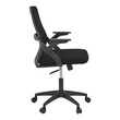 Καρέκλα γραφείου Reji pakoworld mesh ύφασμα μαύρο 58x60x89-99εκ
