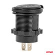 04216/AM ΠΡΙΖΑ ΜΕ 2 ΘΥΡΕΣ USB ΚΑΙ ΚΑΠΑΚΙ ΜΑΥΡΗ 12/24V 3.1A ΑΔΙΑΒΡΟΧΗ ΜΕ ΜΠΛΕ LED ΦΩΣ ΕΝΔΕΙΞΗΣ  AMIO - 1 ΤΕΜ.
